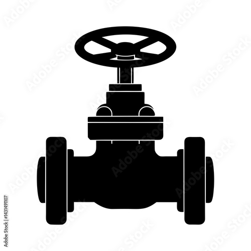 Control Valve silhouette vector