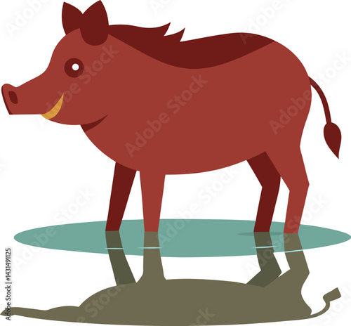 wild boar vector illustration