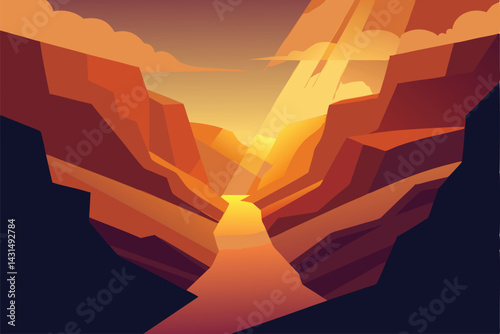 early-light-streaming-through-a-canyon-gorge-