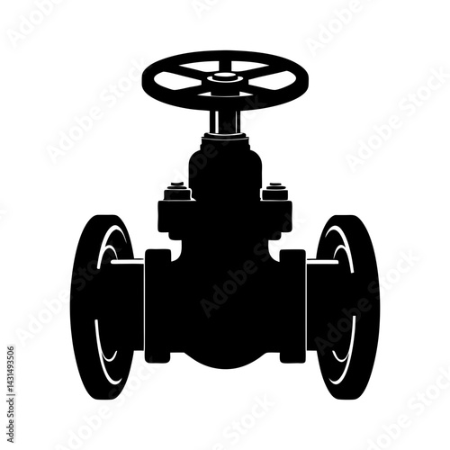 Control Valve silhouette vector