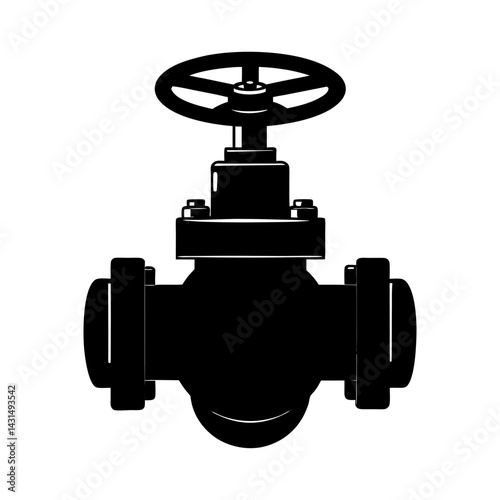Control Valve silhouette vector