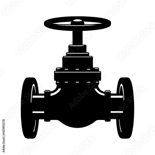 Control Valve silhouette vector