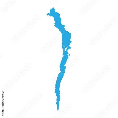 Lake Windermere in England Vector, One of the UKs Largest Lakes