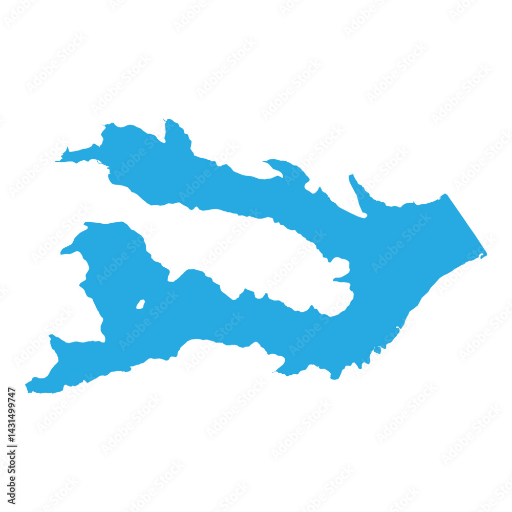 Fototapeta premium Rutland Water in England Vector, One of the UKs Largest Lakes