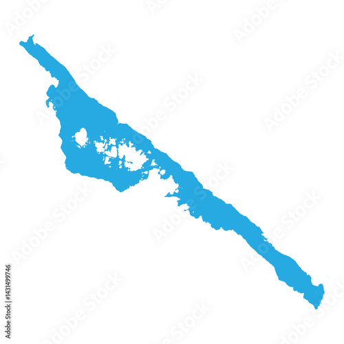 Loch Maree in Scotland Vector, One of the UKs Largest Lakes