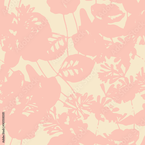 Bright pink leaves vector illustration wallpaper