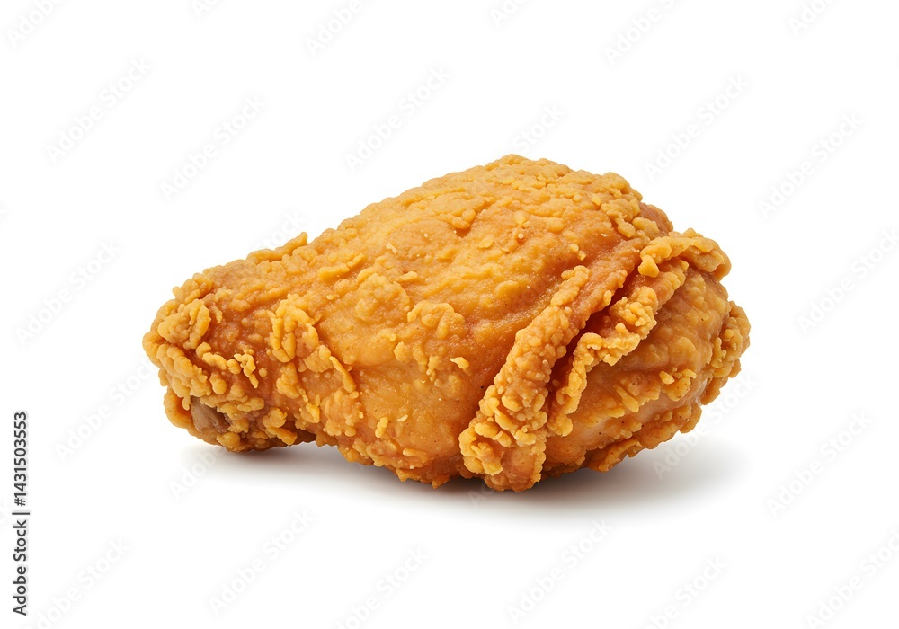 Crispy fried chicken drumstick isolated on white background Crispy fried chicken drumstick isolated on white background