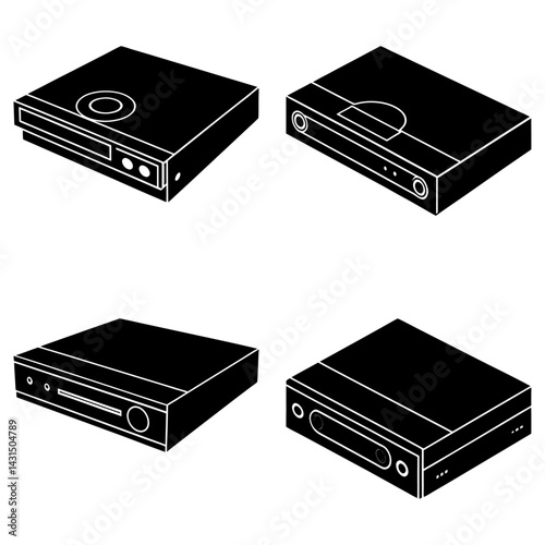 Blu-ray Player silhouette vector