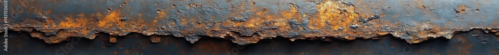 Obraz premium A rusty metal surface shows texture and corrosion in brown and gray tones.