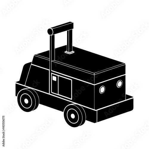 Automated Guided Vehicle (AGV) silhouette vector