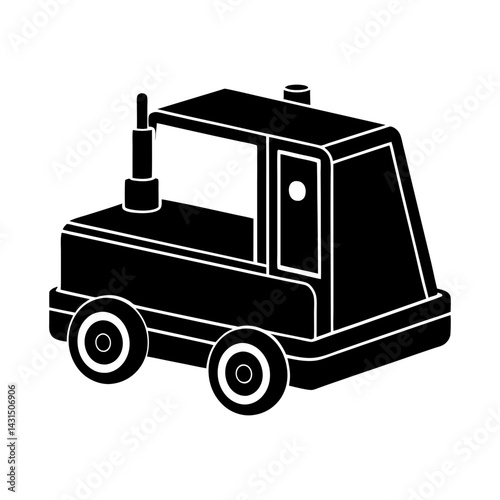 Automated Guided Vehicle (AGV) silhouette vector