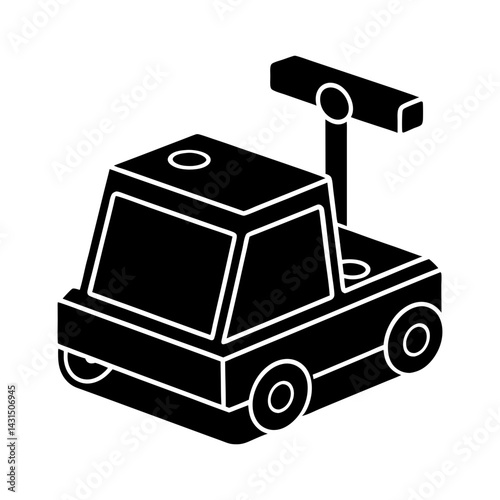 Automated Guided Vehicle (AGV) silhouette vector