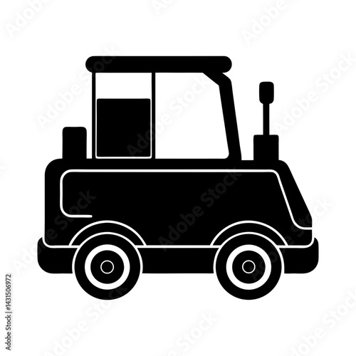 Automated Guided Vehicle (AGV) silhouette vector
