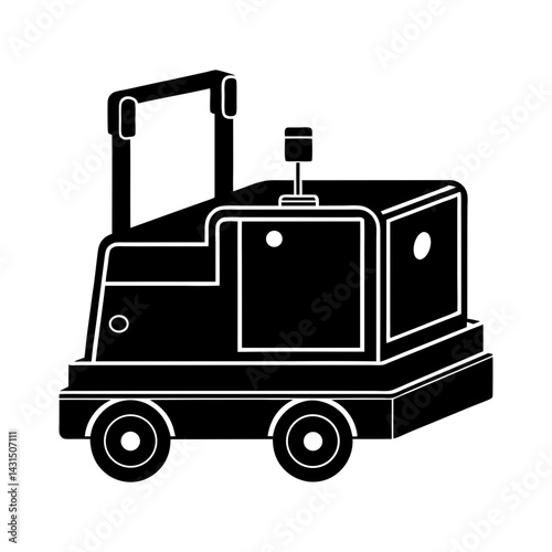 Automated Guided Vehicle (AGV) silhouette vector
