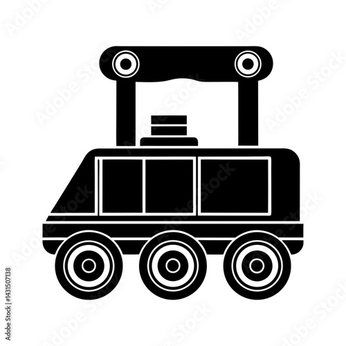 Automated Guided Vehicle (AGV) silhouette vector
