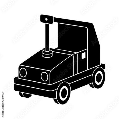 Automated Guided Vehicle (AGV) silhouette vector