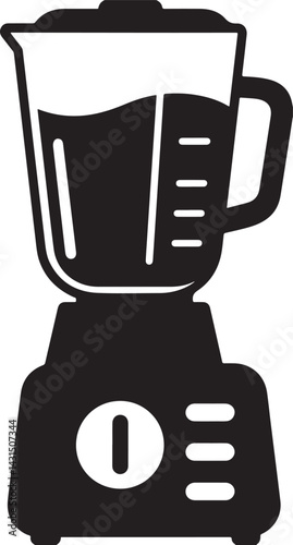 Countertop food blender icon silhouette, food processor icon vector illustration