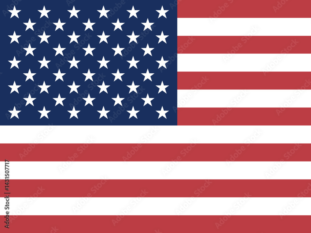 Obraz premium United States National Flag Vector