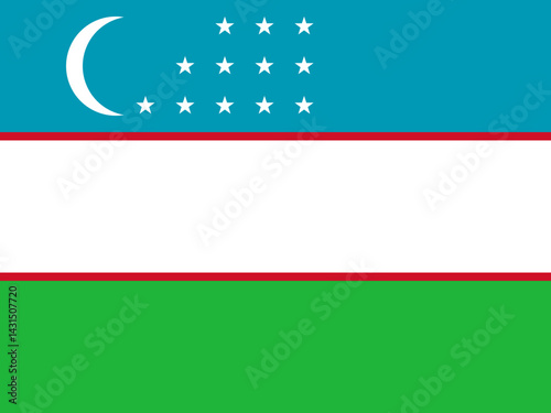 Uzbekistan National Flag Vector