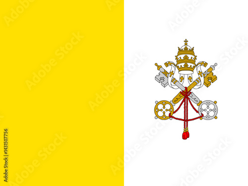 Vatican City National Flag Vector