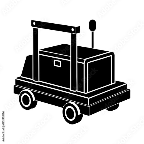 Automated Guided Vehicle (AGV) silhouette vector