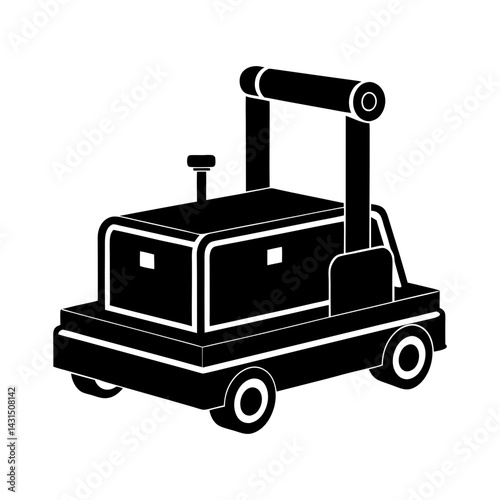 Automated Guided Vehicle (AGV) silhouette vector