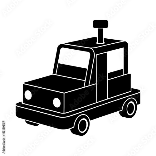Automated Guided Vehicle (AGV) silhouette vector