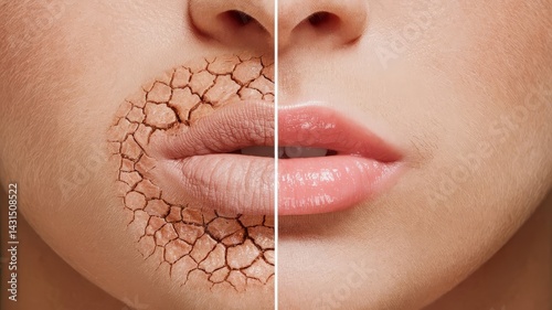 Dry Lip Treatment Techniques Home Care Skincare Guide Indoor Environment Close-Up View Hydration Tips