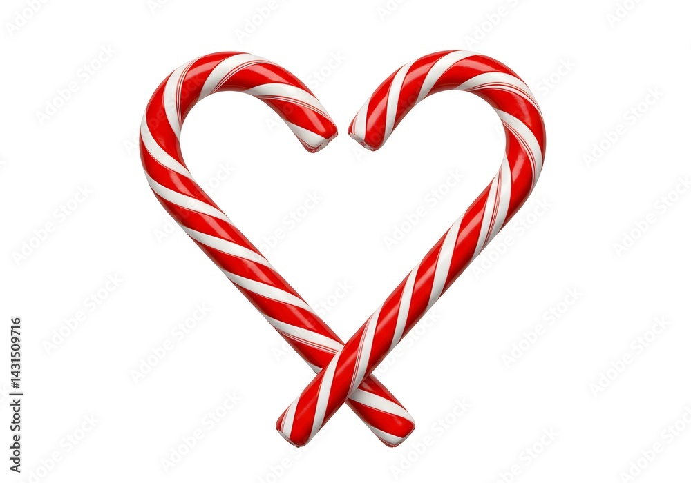 Heart shaped candy canes Heart shaped candy canes
