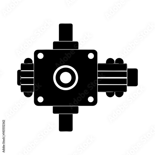 Actuator silhouette vector