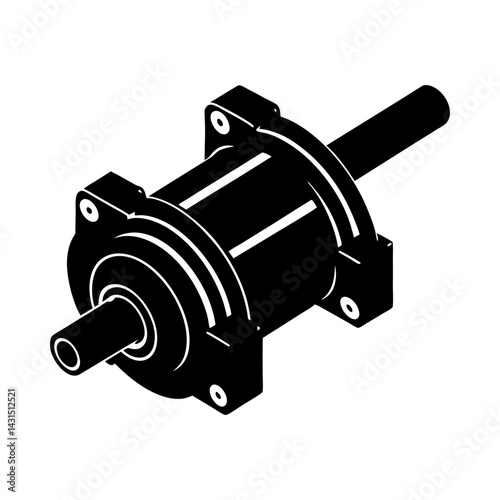 Actuator silhouette vector