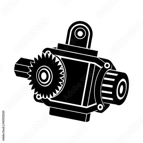 Actuator silhouette vector