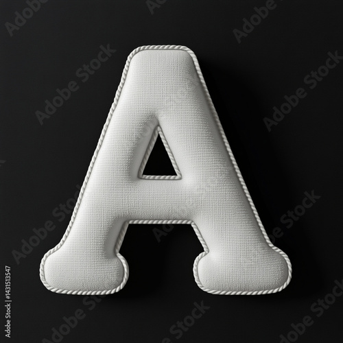 Buchstabe A auf schwarzem Hintergrund