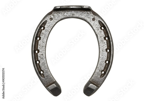 Single dark gray metal horseshoe image