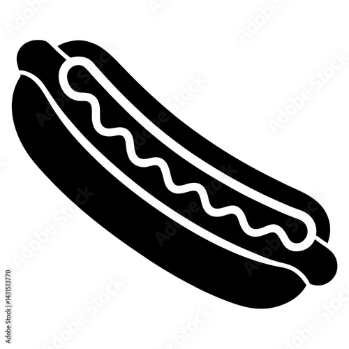 hot dog vector icon on white background
