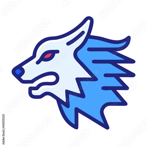 wolf  icon vector