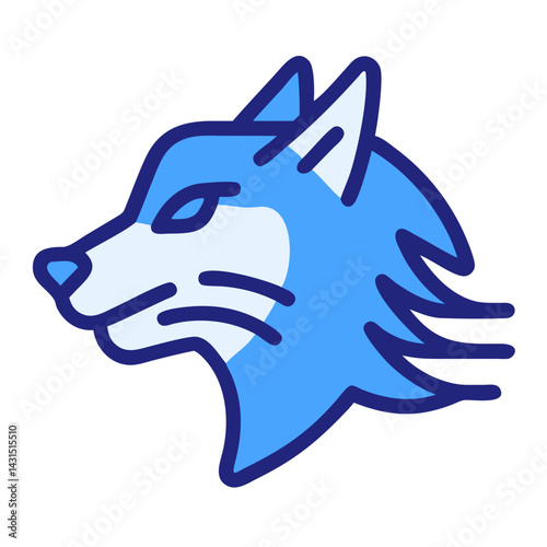 wolf  icon vector