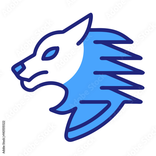 wolf  icon vector