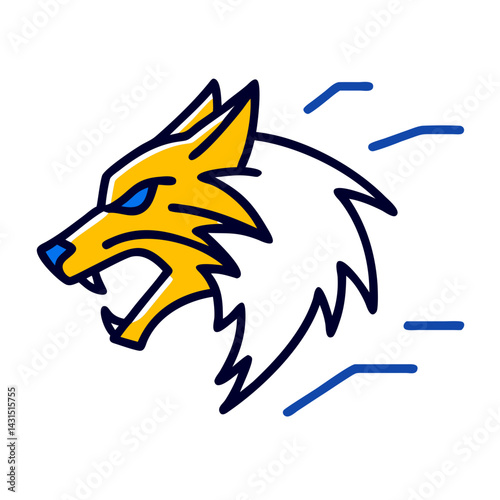 wolf  icon vector