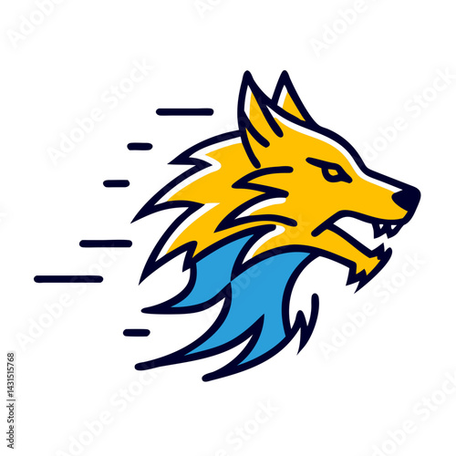 wolf  icon vector