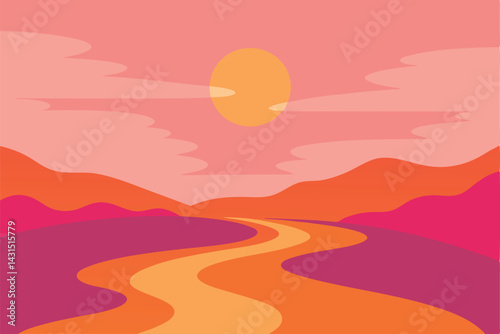 orange-and-pink-sky-above-a-foggy-river-