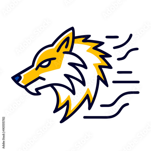 wolf  icon vector