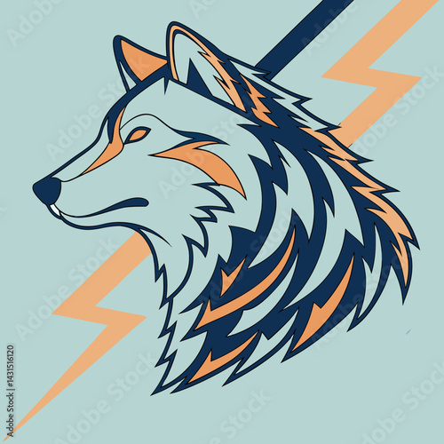 wolf  icon vector