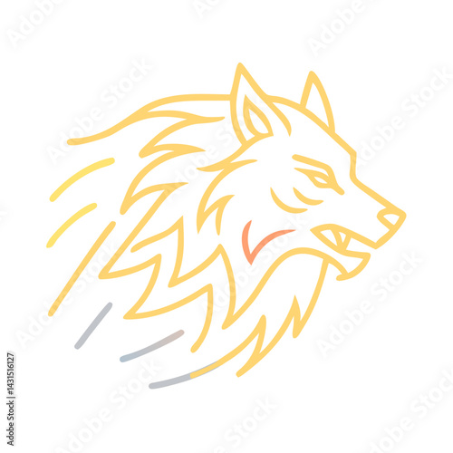 wolf  icon vector