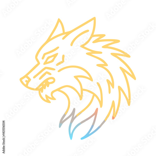wolf  icon vector