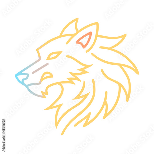 wolf  icon vector