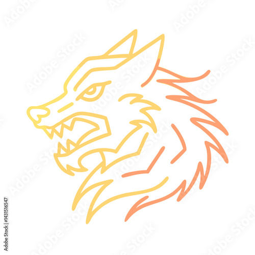 wolf  icon vector