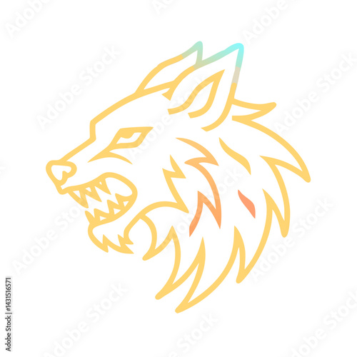 wolf  icon vector