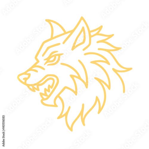wolf  icon vector