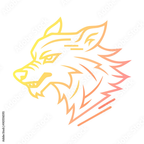 wolf  icon vector